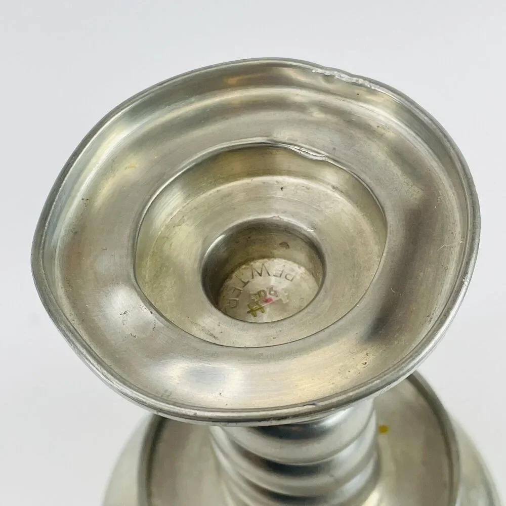 Vintage Norwegian Pewter Spiral Candle Holder MCM Industrial Modernist Norway 20
